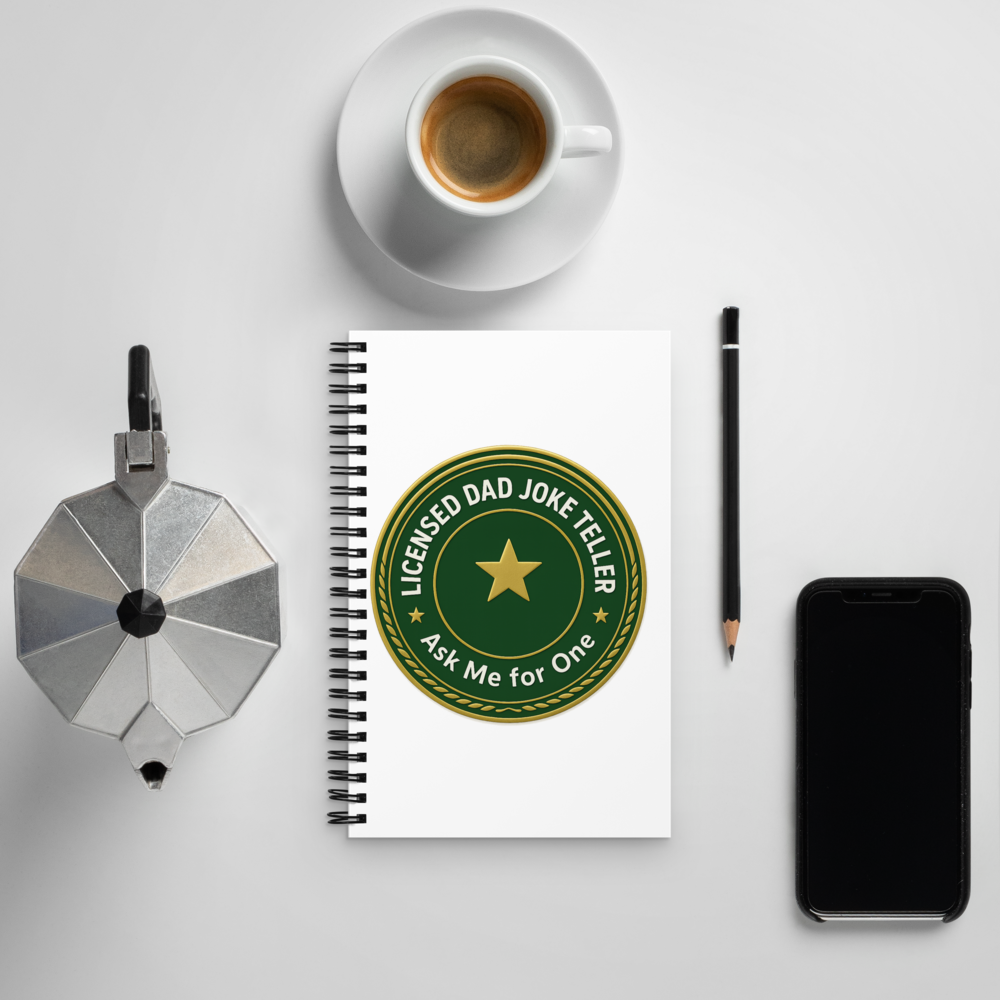 Dad Joke Licensed — Spiral Notebook