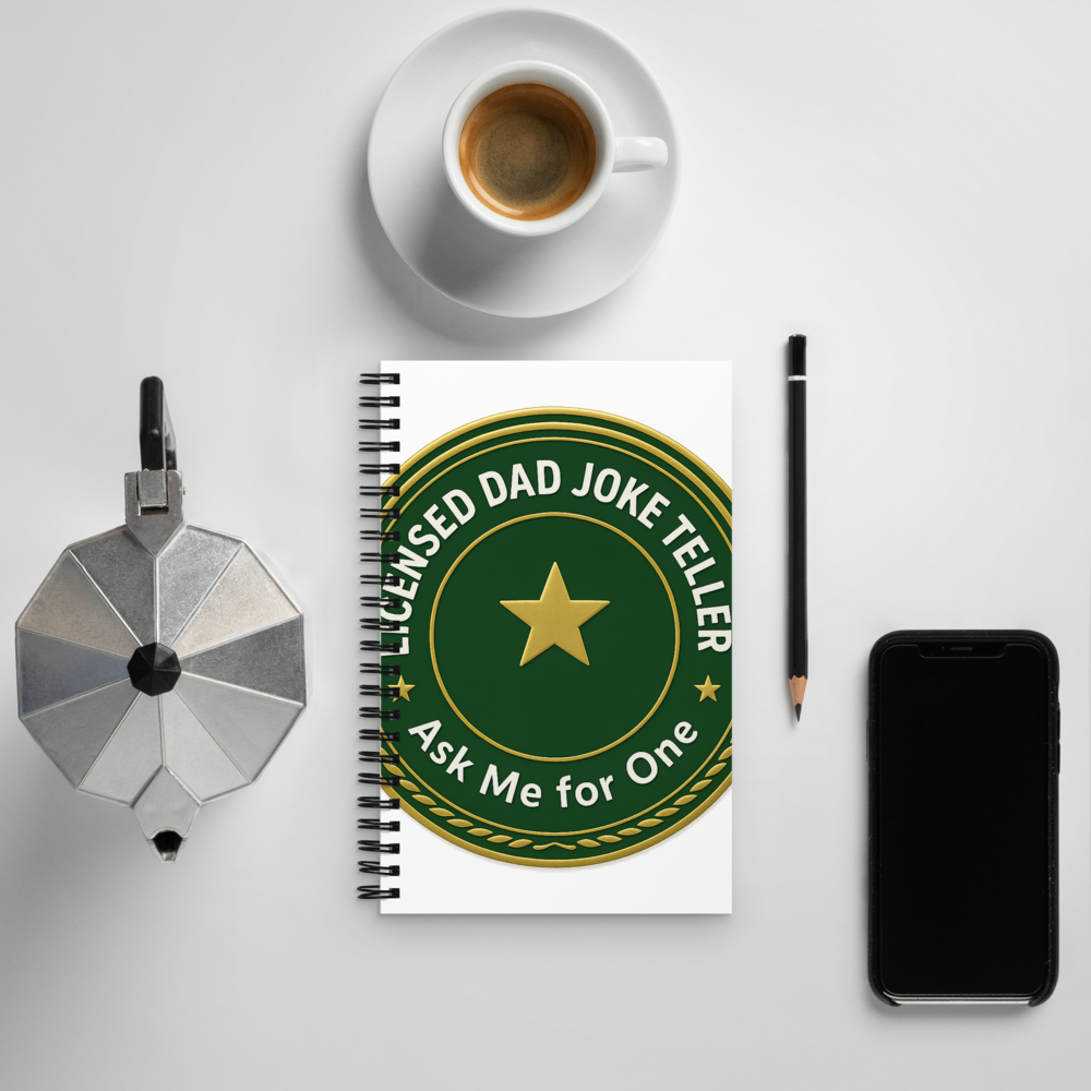 Dad Joke Licensed — Spiral Notebook