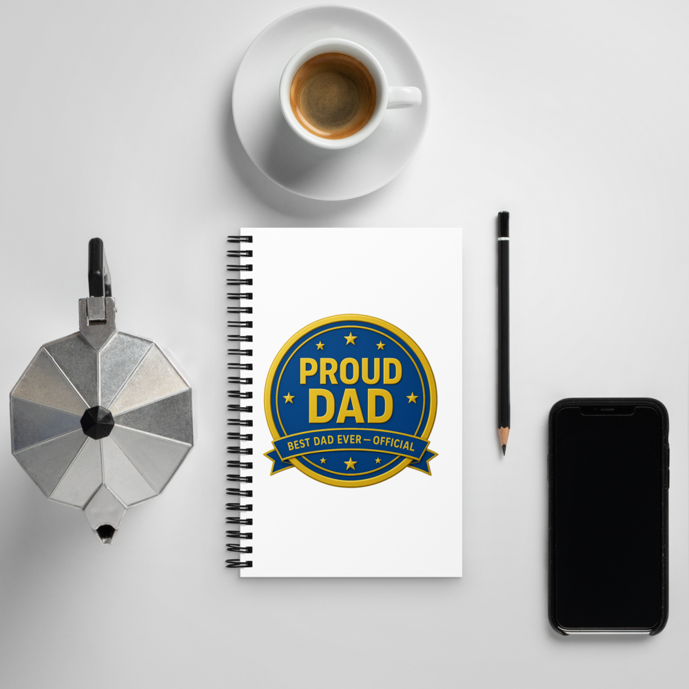 Proud Dad Certified — Spiral Notebook